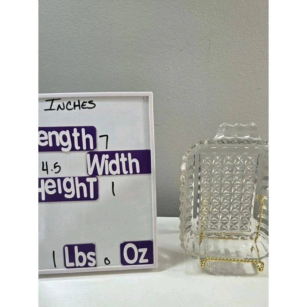 Vintage Anchor Hocking Clear Glass Arlington Rectangular Relish or Candy Dish